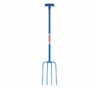 Faulks & Cox Red Gorilla Tubular 4 Prong Manure Fork T-Grip Stable & Farm Use