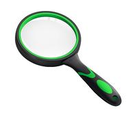 Faumsut 10X Magnifying Glass for Reading, Handheld Magnifier for Seniors Kids, Premium Soft Hand Shank, Non-slip Handle, Lightweight-Shatterproof, Ideal for Science Books Insects Hobby Observation