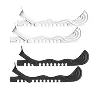 Faumsut Ice Skate Guards, 2 Pack Hockey Shoes Ice Skates Blade Covers, Adjustable Figure Skate Protector Accessories (Black White, Small)