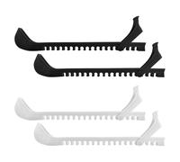 Faumsut Ice Skate Guards, 2 Pack Hockey Shoes Ice Skates Blade Covers, Adjustable Figure Skate Protector Accessories (Black White, Large)