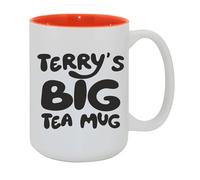 Fauntin Gifts Funny Personalised Mug - Big Custom Coffee or Tea Cup - Create Your Own with Name or Message - Hilarious Gift for Friends, Coworkers, Him or Her (Orange)