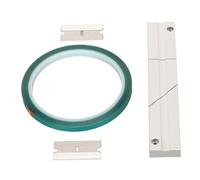 FAUOSWUK 1/4 10 Inch Tape Splicing Block Open Reel to Reel Tape Splicing Set, Professional Tape Splicing Kit with Leader Tape and 2 Cutter for 1/4 Inch Open Reel Tape