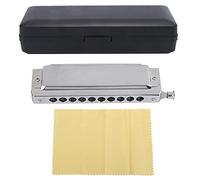 FAUOSWUK 10 Hole 40 Tone Chromatic Harmonica, 40 Tone Harmonica 40 Hole Harmonica with Round Hole for Performance