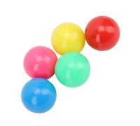 FAUOSWUK 100PCS Math Counting Balls, Multifunctional 20mm Plastic Hollow Colorful Game Replacement Marbles, with Storage Box for Teaching Elementary Probability