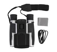FAUOSWUK 12x32 Binoculars with Camera, HD Bird Watching Binocular with Clear View, 2.4" LCD Display 12X 48MP Pictures 2.5K Videos Camera for Bird Hiking Travel Cruise (Black)