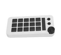FAUOSWUK 15 Macro Keys Studio Controller, Macro Keypad Stream Controller Deck Gaming Streaming Shortcut Keyboard for Travel Home (White)