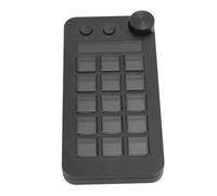 FAUOSWUK 15 Macro Keys Studio Controller, Macro Keypad Stream Controller Deck Gaming Streaming Shortcut Keyboard for Travel Home (Black)