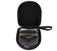 FAUOSWUK 17 Key Kalimba Piano, Portable Thumb Piano Transparent Acrylic Percussion Instrument with Carry Case for Beginners and Music Lovers