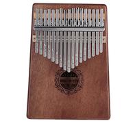 FAUOSWUK 17 Key Kalimba, Thumb Piano 17 Key Finger Piano Hollow Design Hand Rest Curve with Tuning Hammer for Beginners 19 X 14 X 5cm