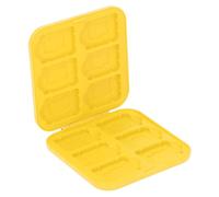 FAUOSWUK 2 in 1 Game Card Case, Switching Game Card Holder with 12 Silicon Slots for Storage SDHC Memory (Yellow)