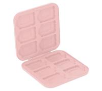 FAUOSWUK 2 in 1 Game Card Case, Switching Game Card Holder with 12 Silicon Slots for Storage SDHC Memory (Pink)