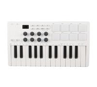 FAUOSWUK 25 Key MIDI Keyboard Controller, USB MIDI Control Keyboard with 8 RGB Backlit Drum Pads 8 Assignable Knobs, for Wins OS X IOS Music Production