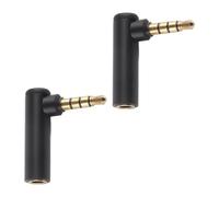 FAUOSWUK 2PCS 3.5mm Male to Female Adapter Headphone Jack 3.5mm Aux Cable Extender with Aluminum Alloy Shell for Phone Tablet MP3 Car Radio