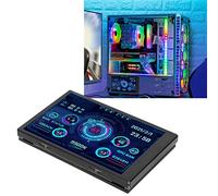 FAUOSWUK 3.5 Inch USB Mini Screen, with Type C Interface 320x480 Resolution IPS Full View Display Computer Temp Monitor PC Sensor Panel Display for Data Monitor,Small (Black)