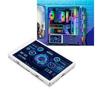 FAUOSWUK 3.5 Inch USB Mini Screen, with Type C Interface 320x480 Resolution IPS Full View Display Computer Temp Monitor PC Sensor Panel Display for Data Monitor,Small (White)