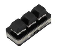 FAUOSWUK 3 Key Mini Keyboard, Programmable Mechanical Keypad with RGB Backlight and Hot Swappable Red Switches, Plug and Play for PC Gaming Office (Black)