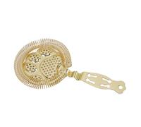 FAUOSWUK 304 Stainless Steel Cocktail Strainer, Bar Strainer Bar Wine Strainer with Fine Mesh Filters for Bartending Mixing and Filtration (Gold)
