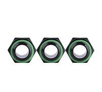 FAUOSWUK 3PCS G1/4 Hex Nipple Tube Connector, Plated Water Cooling System Accessory, Durable and Stylish Design for PC Builders, Includes Silicone Seal Ring, 12.9mm Diameter