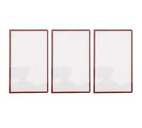 FAUOSWUK 3Pcs Top Upper Screen Protectors Lens Cover, Resin Smoother Touch Wear Proof Replacement Screen Lens Frame Cover with Easy Installation, for New 3DS XL (Red)