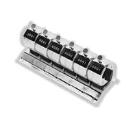 FAUOSWUK 4-Digit Number Count Clicker Counter, 6 Units Metal Hand Counter Multiple Units Counter Clicker for Counting People At the Airdrome Terminal Counting Factory Statistics