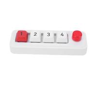 FAUOSWUK 4 Keys Keyboard, 4 Key Programmable Macro Keyboard One Handed Mechanical with USB C Wired for Gaming Work (White)