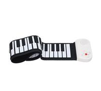 FAUOSWUK 49 Key Roll Up Piano Keyboard, Portable Piano Foldable Piano with 8 Tones 6 Demo Songs Function USB Charging Built in Speaker for Beginners