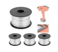 FAUOSWUK 4pcs 110m 0.8mm Stainless Steel Tie Wire Coils for Rebar Tying Tool - Soft, Easy to Use, Ideal for Steel Wire Binding in Construction