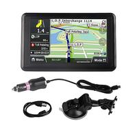FAUOSWUK 5 Inch Universal Car Navigator, 2023 Latest Map with Capacitive Screen for Smoother Touch, Multiple Route Options with Voice Broadcast, for Cars Bikes Trucks