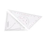 FAUOSWUK Acrylic Large Scale Ruler for Accurate Mapping and Measuring, Engraved Scales for Drawing and Measuring, 405mm Protractor Set for Boat and Ship Drawing