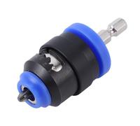 FAUOSWUK Adjustable Magnetic Screw Setter Strong Holder for Drywall Screw Bit 2-8mm Depth Blue and Black for Woodworking Veneer Panel
