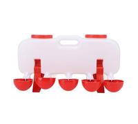 FAUOSWUK Automatic Chicken Water Feeder, Poultry Waterer Kit Poultry Waterer Dispenser with Large Capacity Stable Base with Half Automatic Design for Ducks Geese Chickens
