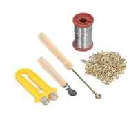 FAUOSWUK Beekeeping Starter Tools Kit, Wire Embedder and Beehive Frame Tightener with Copper Eyelets and Iron Wires for Beginner and Experienced Beekeepers