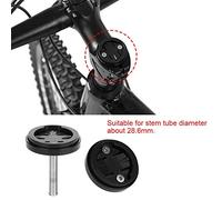 FAUOSWUK Bicycle Stopwatch Mount Aluminum Bryton Cat Eye Computer Stem Cap Bracket for Road Mountain Bike Red 1.1" Fit for Cyclists (Black)