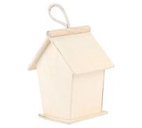 FAUOSWUK Bird Cage with Wood for Breeding Budgerigars in Comfortable Environment for Outdoor Hanging, 18x10x13 Cm