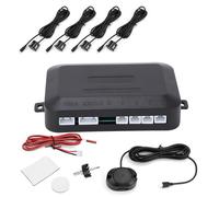 FAUOSWUK Car Parking Sensor Reversing Kit, 12V Ultrasonic Probe System with Bibi Level Three Heartbeat Tone and Self Test Function, for Obstacle Distance Detection 30CM to 1