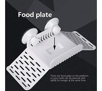 FAUOSWUK Climbing Platform, Floating Dock for Turtles with Suction Cup Non Slip Tortoise Platform Reptiles Tortoise Floating Platform Made of PP Material, White 10.6 X 4.1 X 3.0 Inch