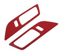 FAUOSWUK Custom Inner Door Handle Cover Replacement for Ford Mustang 2015-2021 - Easy Installation for DIY Car Decorators (Red)