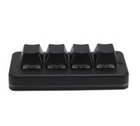 FAUOSWUK Customizable 4 Key Mechanical Gaming Keyboard with Dynamic RGB Lighting Effects, Programming Macro Keypad for Gamers