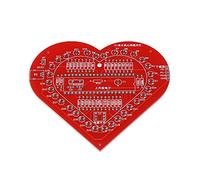 FAUOSWUK DIY Heart Shaped Light, Colorful LED Circuit Board with Professional Chip Set, Precise Incisions for Easy Installation, USB Power Supply