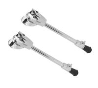 FAUOSWUK Durable Chrome-Plated Bass Drum Leg with Fixed Bracket, Sturdy Drum Set Mount for Musical Accessory, 2.3in, 2 Feet, Universal Silver