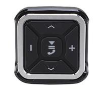 FAUOSWUK Electronic Wireless BT Media Key with Steering Wheel Mount BT 5.0 Media Key Car Music Controller for Music Play Pause Skip Volume Adjust