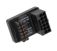 FAUOSWUK GPU PCIe Connector 16P to 16P Angled Power Adapter for Desktop Computer with Aluminium Alloy Housing and 600W Capacity (PH316 Black)