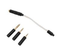 FAUOSWUK Headphones Plug Adapter Excellent Sound Conversion Cable for Cell Phones, Tablets, Computers, NW ZX507, NW WM1Z, MDR Z1R, Gold Plated Copper Material (Silver)