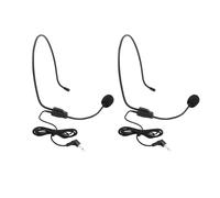 FAUOSWUK Headworn Mic Headset Microphone Headworn Microphone ABS Unidirectional Miniature Mic with 3.5mm Jack for Amplifier Speaker Teacher Speech Stage Performance