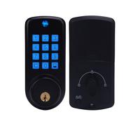 FAUOSWUK Intelligent Digital Door Lock User-Friendly Installation Automatic Electronic Lock for Wooden Steel Doors Zinc Alloy Black