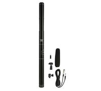 FAUOSWUK Interview Microphone, Super Cardioid Directional Noise Cancellation Condenser Mic with High Density Windproof Sponge Cover, for News Interviews Live Video Film SLR Cameras IOS