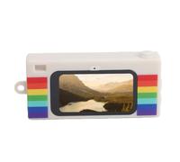 FAUOSWUK Keychain Digital Camera, 2K 12MP Tiny Retro Pocket Video Recorder with 1.47 Inch Screen, 7 Filters, Flashlight, Autofocus, 110° Wide Angle Lens for Travel, Sports, Campus (White)