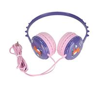 FAUOSWUK Kids Wired Headphone Cute Dinosaur Headset Adjustable Volume for Children Ages 3 and Up, Comfortable Over Ear Design, Perfect for PC Tablets (Purple)