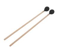 FAUOSWUK Marimba Mallets, Medium Hard Yarn Head with Soft Playing Feel, Durable Maple Handle, with Excellent Wool, for Bass Percussion Instruments Beginners Professionals (Black)