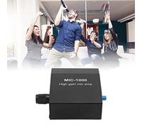 FAUOSWUK Microphone Amplifier 3.5mm Portable Mic Amp DC 5V 1000 Times Amplification Accessory Set Kit ALC Automatic Level Control for Teachers, Singing, Training